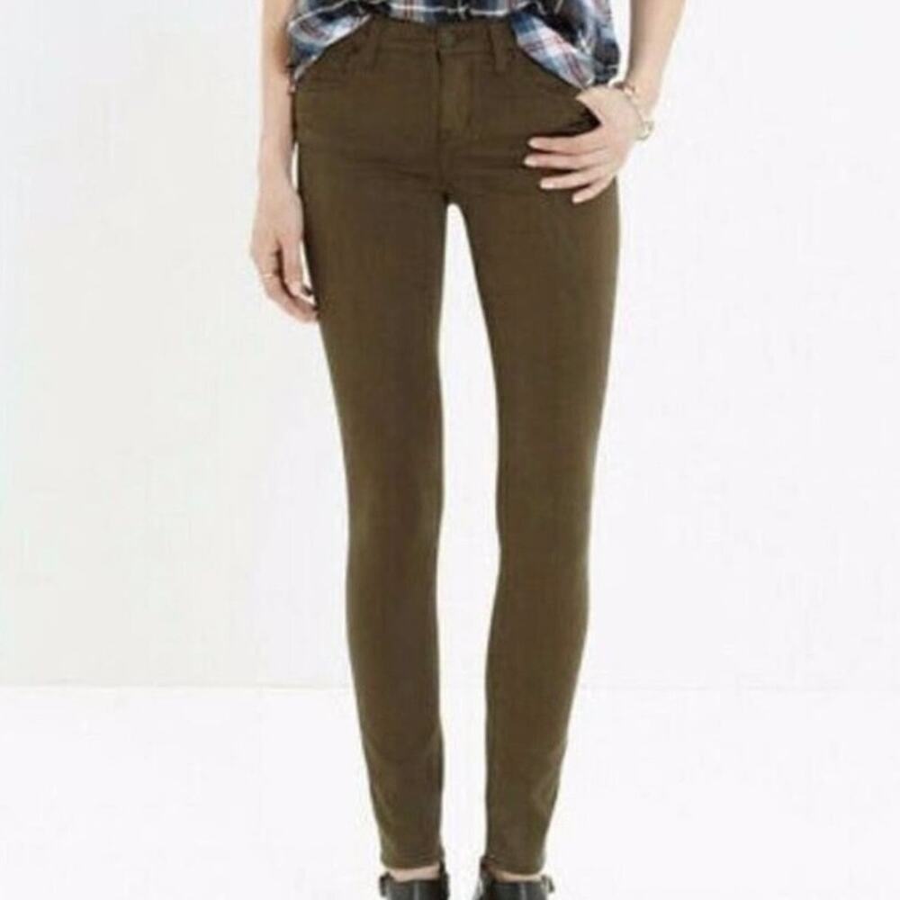 Madewell Skinny Skinny Waxed Denim Jeans Brown Size 27